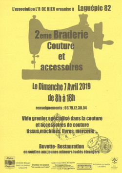 2ième BRADERIE COUTURE 7 Avril 2019